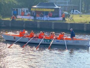 Roeivereniging Ferox tijdens wedstrijd